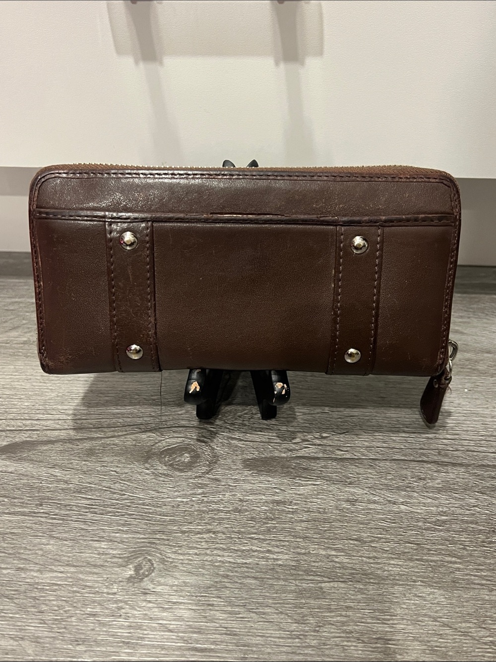 Vintage Coach Zoe Double Pouch Zip Around Wallet - Picture 3 of 15
